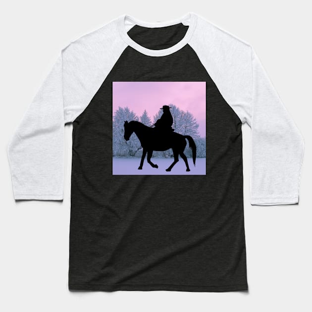 Horse and Rider Baseball T-Shirt by Lorie's Lovely's